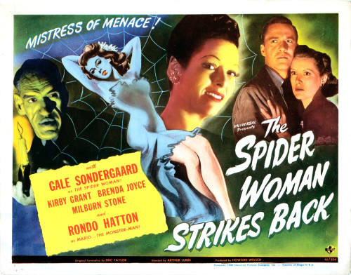 The Spider Woman Strikes Back Us Lobbycard From Left: Rondo Hatton Gale Sondergaard Kirby Grant Brenda Joyce 1946. Movie Poster Masterprint - Item # VAREVCMMDSPWOEC003H