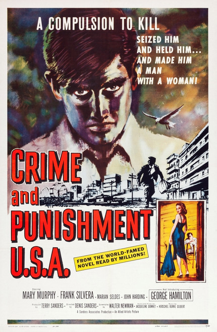 Crime And Punishment U.S.A. Us Poster Art Top: George Hamilton 1959 Movie Poster Masterprint - Item # VAREVCMCDCRANEC147H