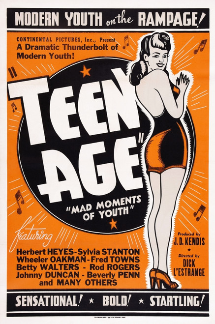 Teen Age Us Poster Art 1944. Movie Poster Masterprint - Item # VAREVCMMDTEAGEC002H