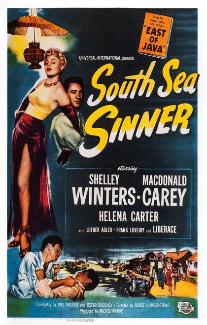 South Sea Sinner Us Poster Art Top From Left: Shelley Winters Macdonald Carey 1950 Movie Poster Masterprint - Item # VAREVCMCDSOSEEC004H