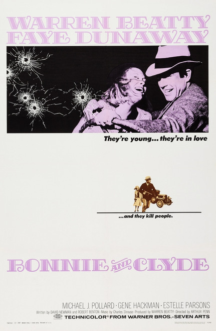Bonnie And Clyde Us Poster Art From Left: Faye Dunaway Warren Beatty 1967 Movie Poster Masterprint - Item # VAREVCMSDBOANEC036H