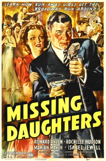 Missing Daughters Us Poster Art Foreground From Left: Rochelle Hudson Richard Arlen 1939 Movie Poster Masterprint - Item # VAREVCMCDMIDAEC001H