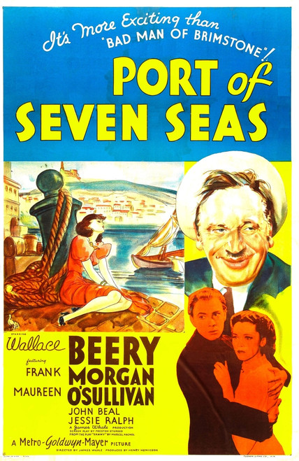 Port Of Seven Seas Us Poster Art Right Column Clockwise From Top: Wallace Beery Maureen O'Sullivan John Beal 1938 Movie Poster Masterprint - Item # VAREVCMCDPOOFEC084H