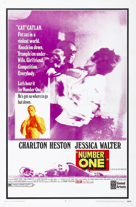 Number One Us Poster From Left: Charlton Heston Jessica Walter Inset Photo: Charlton Heston 1969 Movie Poster Masterprint - Item # VAREVCMCDNUONEC011H
