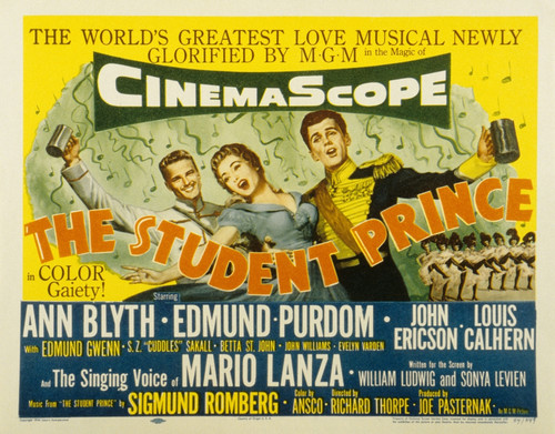 The Student Prince John Ericson Ann Blyth Edmund Purdom 1954 Movie Poster Masterprint - Item # VAREVCMSDSTPREC006H
