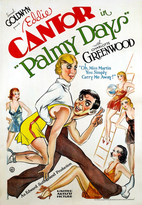 Palmy Days Charlotte Greenwood Eddie Cantor 1931. Movie Poster Masterprint - Item # VAREVCMCDPADAEC001H