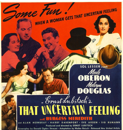 That Uncertain Feeling Top From Left: Merle Oberon Melvyn Douglas Burgess Meredith Merle Oberon Bottom From Left: Burgess Meredith Merle Oberon Melvyn Douglas On Window Card 1941. Movie Poster Masterprint - Item # VAREVCMCDTHUNEC099H