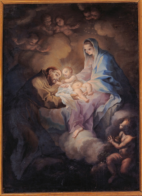 St Francis Receives The Child By Madonna Poster Print - Item # VAREVCMOND026VJ739H