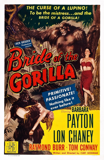 Bride Of The Gorilla Poster Art 1951. Movie Poster Masterprint - Item # VAREVCMCDBROFEC153H