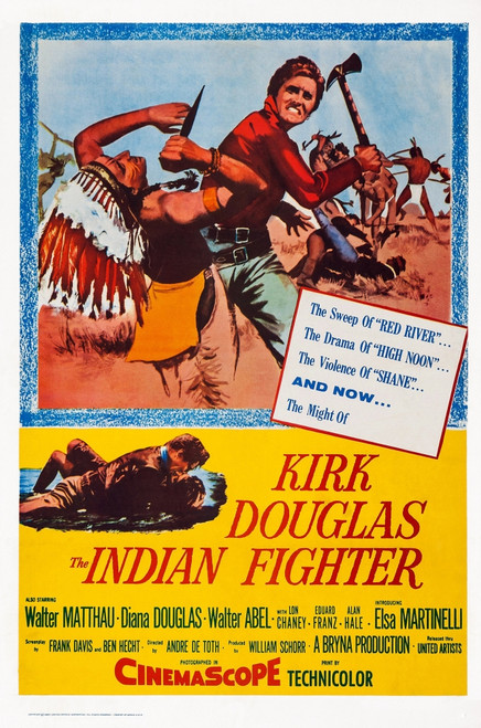 The Indian Fighter Us Poster Art Kirk Douglas 1955 Movie Poster Masterprint - Item # VAREVCMCDINFIEC030H