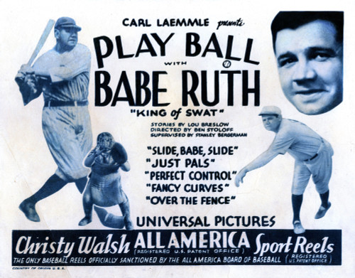 Play Ball With Babe Ruth Movie Poster Masterprint - Item # VAREVCMCDPLBAEC001
