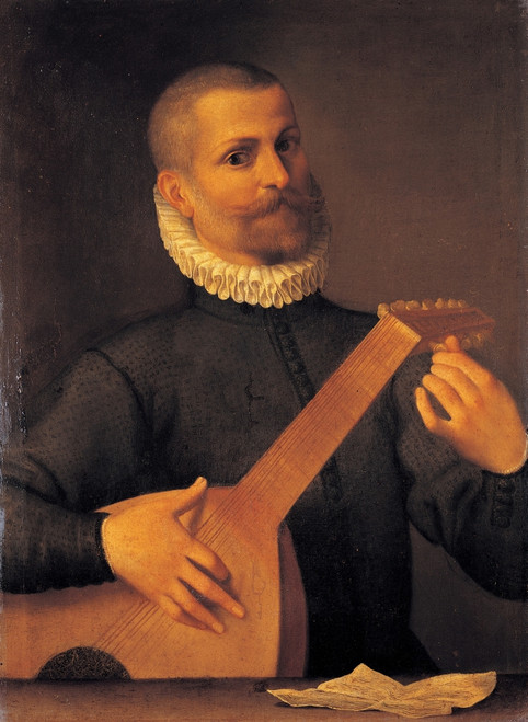 Carracci Agostino The Mandola Player 1557 - 1602 16Th Century -17Th Century Oil On Canvas Italy Campania Naples Capodimonte National Museum And Galleries Everett CollectionMondadori Portfolio Poster Print - Item # VAREVCMOND030VJ396H