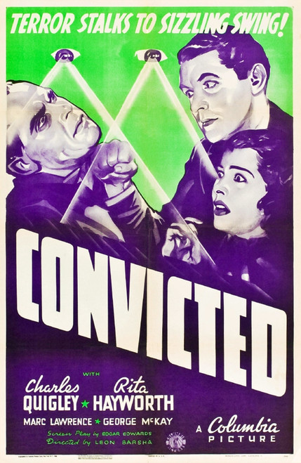 Convicted Us Poster Art Clockwise From Left: Marc Lawrence Charles Quigley Rita Hayworth 1938 Movie Poster Masterprint - Item # VAREVCMCDCONVEC031H