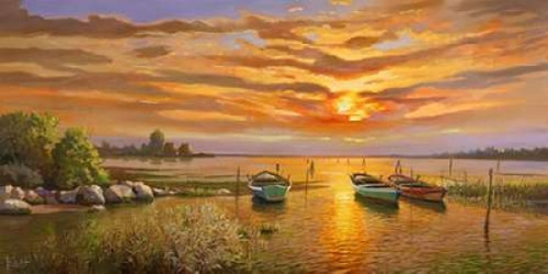 Laguna al tramonto Poster Print by Adriano Galasso - Item # VARPDX2AD1844