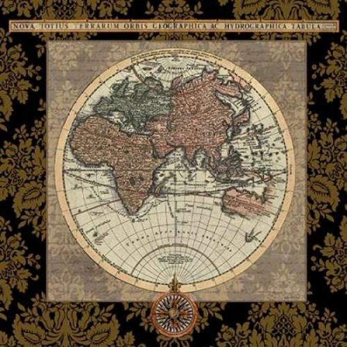 Damask on Black Map I Poster Print by Elizabeth Medley - Item # VARPDX8564M Damask on Black Map I Poster Print by Elizabeth Medley - Item # VARPDX8564M