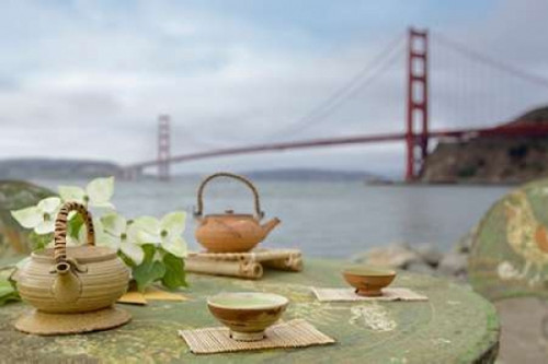 Dream Cafe Golden Gate Bridge - 66 Poster Print by Alan Blaustein