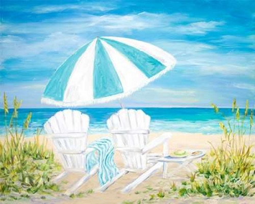 Beach Umbrella Poster Print by Julie DeRice - Item # VARPDX9806