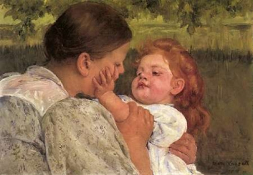 Maternal Caress 1896 Poster Print by  Mary Cassatt - Item # VARPDX372671
