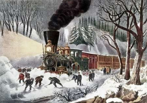 American Railroad Scene Poster Print by Currier and Ives - Item # VARPDX277162