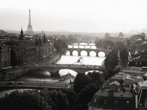 Bridges over the Seine river, Paris Poster Print by  Michel Setboun - Item # VARPDX3MS3288