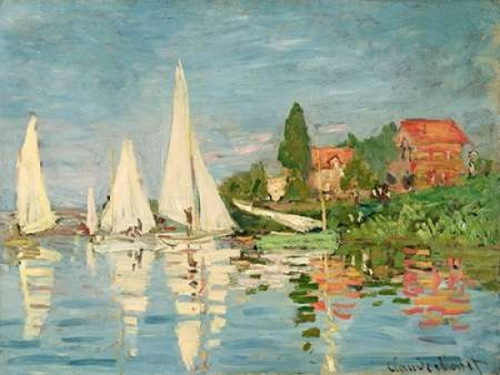 Regatta at Argenteuil Poster Print by Claude Monet