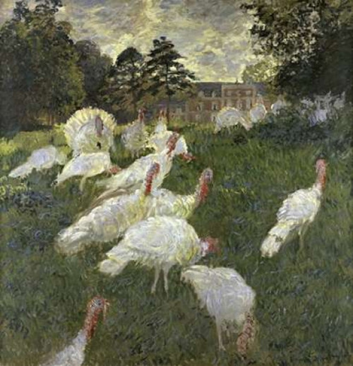 The Turkeys at the Chateau de Rottembourg Montgeron Poster Print by  Claude Monet - Item # VARPDX278722