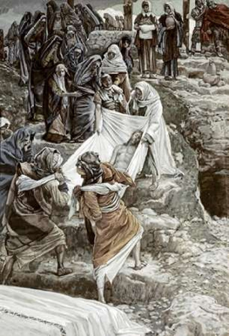 Body of Jesus Carried To The Stone of Anointing Poster Print by  James Jacques Tissot - Item # VARPDX280232 Body of Jesus Carried To The Stone of Anointing Poster Print by  James Jacques Tissot - Item # VARPDX280232