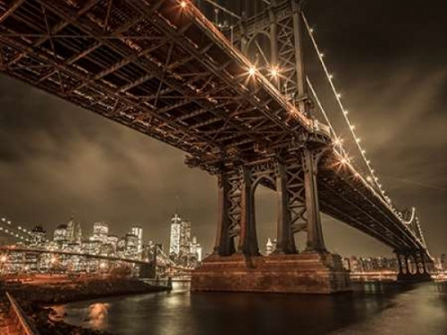 Manhattan Bridge over east river at dusk, New York Poster Print by  Assaf Frank - Item # VARPDXAF20131115250C01