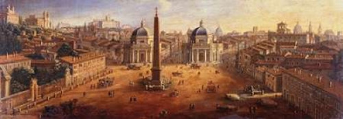 Piazza del Popolo Rome Poster Print by Gaspar van Wittel - Item # VARPDX4VW1102