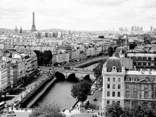 View of Paris and Seine river Poster Print by  Vadim Ratsenskiy - Item # VARPDX3VR3189