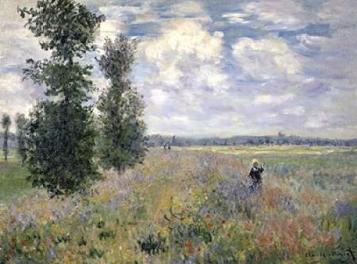 The Poppy Field Argenteuil Poster Print by  Claude Monet - Item # VARPDX278718