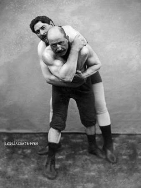 Wrestling Hold from Behind Poster Print by Vintage Wrestler - Item # VARPDX379485