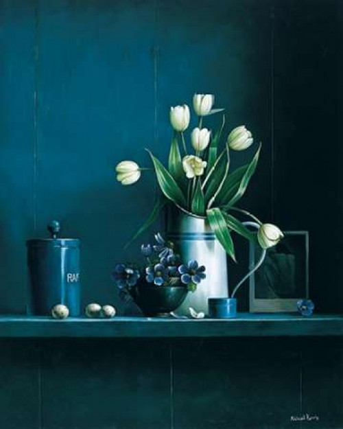 Stillife in blue with tulips Poster Print by  Michael Harris - Item # VARPDXMLV138