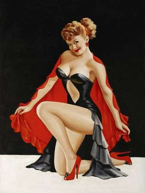 Mid-Century Pin-Ups - Magazine Cover - Little Red Cape Poster Print by  Peter Driben - Item # VARPDX453904
