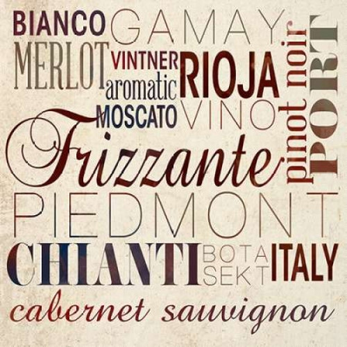 Wine Words I Poster Print by Sd Graphics Studio - Item # VARPDX9335NN