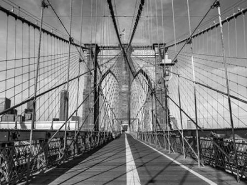 Pedestrian walkway on Brooklyn bridge, New York Poster Print by  Assaf Frank - Item # VARPDXAF201311212222C01