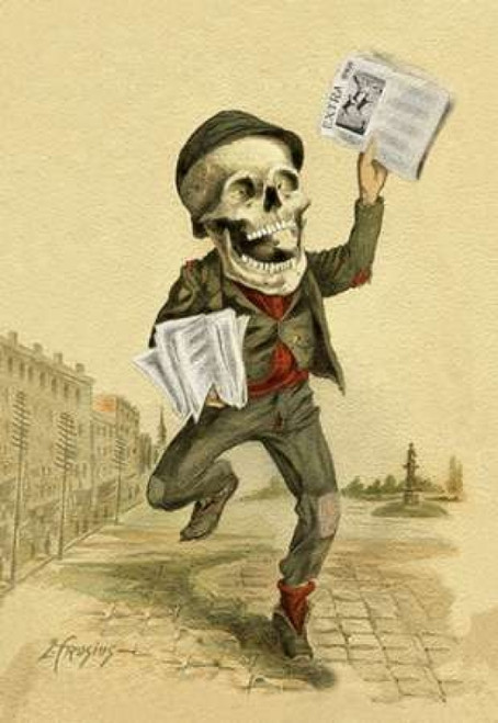 Death Brings the News Poster Print by Frusius