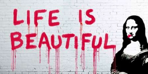 Banksy Billie Holiday Life Is Beautiful Poster Print (24 x 36