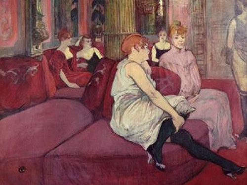 In the Salon at the Rue des Moulins Poster Print by Henri de Toulouse-Lautrec - Item # VARPDX3TL080
