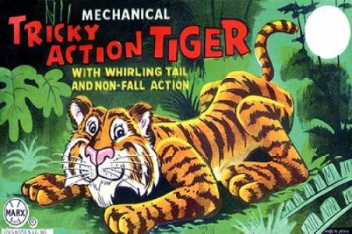 Tricky Action Tiger Poster Print by Retrobot - Item # VARPDX374896