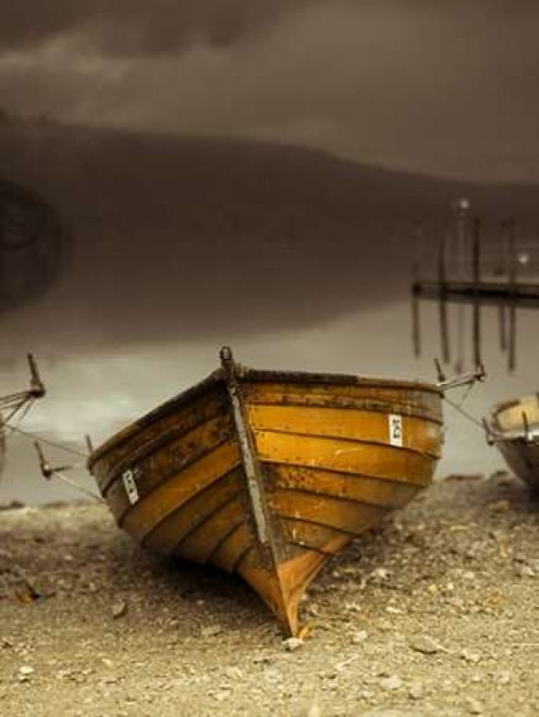 Boat on lake Poster Print by  Assaf Frank - Item # VARPDXAF20090927874C02