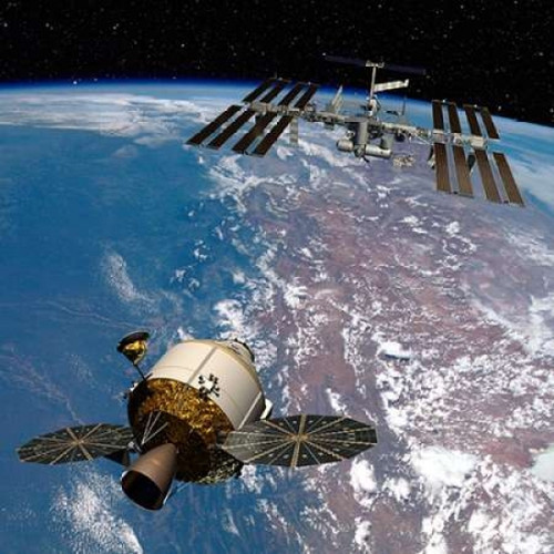 Orion Docking at the International Space Station Project Constellation Poster Print by NASA - Item # VARPDX393580