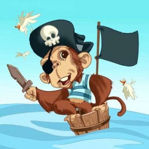The Pirate Monkey Poster Print by A. - Perez Alvez - Item # VARPDXALPE008