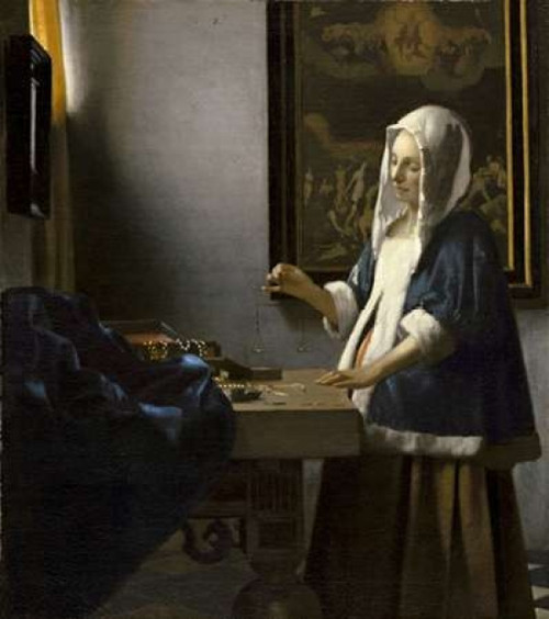 Woman Holding a Balance Poster Print by  Johannes Vermeer - Item # VARPDX281424