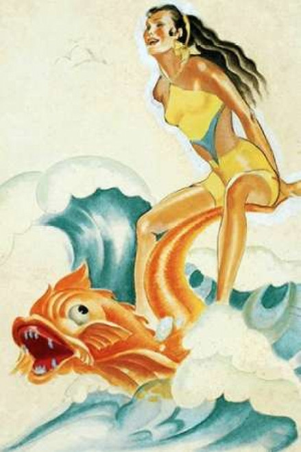 Mid-Century Pin-Ups - Whisper Magazine - Wave Rider Poster Print by  Peter Driben - Item # VARPDX453910