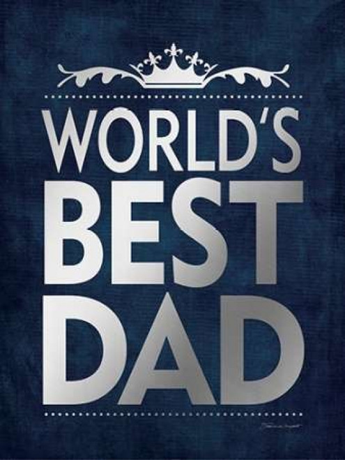 Best Dad Silver Poster Print by Stephanie Marrott - Item # VARPDXSM15604