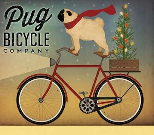 Pug on a Bike Poster Print by Ryan Fowler - Item # VARPDX20833