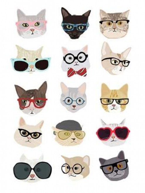 Cats with Glasses Poster Print by Hanna Melin - Item # VARPDXM1221D