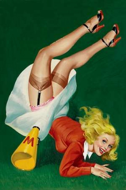 Mid-Century Pin-Ups - Titter Magazine - Cheerleader Poster Print by  Peter Driben - Item # VARPDX453892
