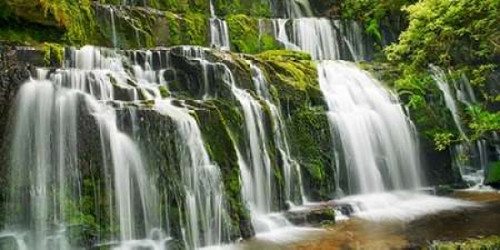 Waterfall Purakaunui Falls, New Zealand Poster Print by  Frank Krahmer - Item # VARPDX2FK3140